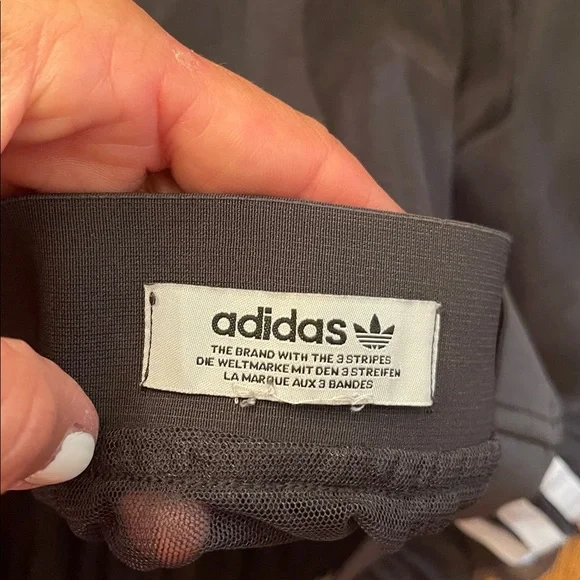 Adidas Black Tulled Midi Skirt with White 3 Stripe - Picture 9 of 9